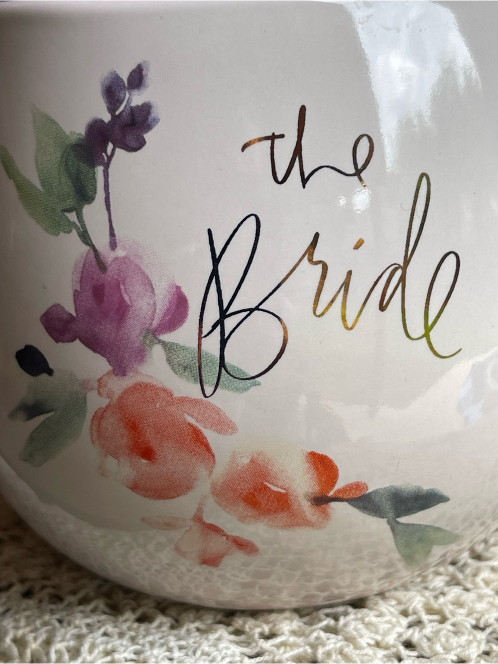 “The Bride” Fringe Studio Floral Ceramic Coffee Mug Floral